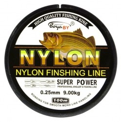 Волосінь рибальська, BoyaBy Spirit Nylon Super Power, 100м, перетин 0,25мм